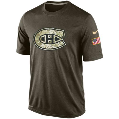Men's Montreal Canadiens Salute To Service Nike Dri-FIT T-Shirt - Click Image to Close